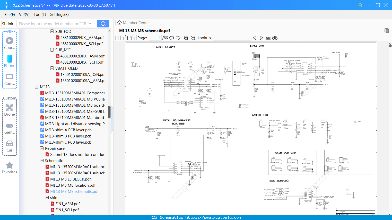 Xiaomi MI 13 M3 MB Schematic